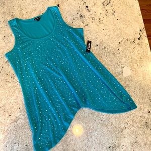 NWT Turquoise Allen B. Tunic L
